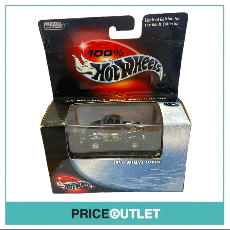 100% Hot Wheels - 1940s Willys Coupe Limited Edition (Black) - Damaged Box