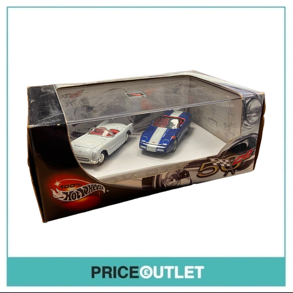 100% Hot Wheels - Corvette 50th Anniversary Set - Damaged