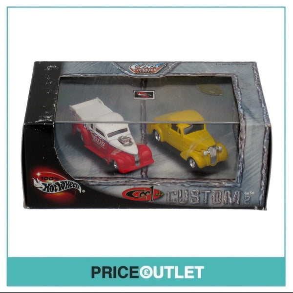 100% Hot Wheels - Cool 'N Custom 2 Car Set (Red & Yellow)