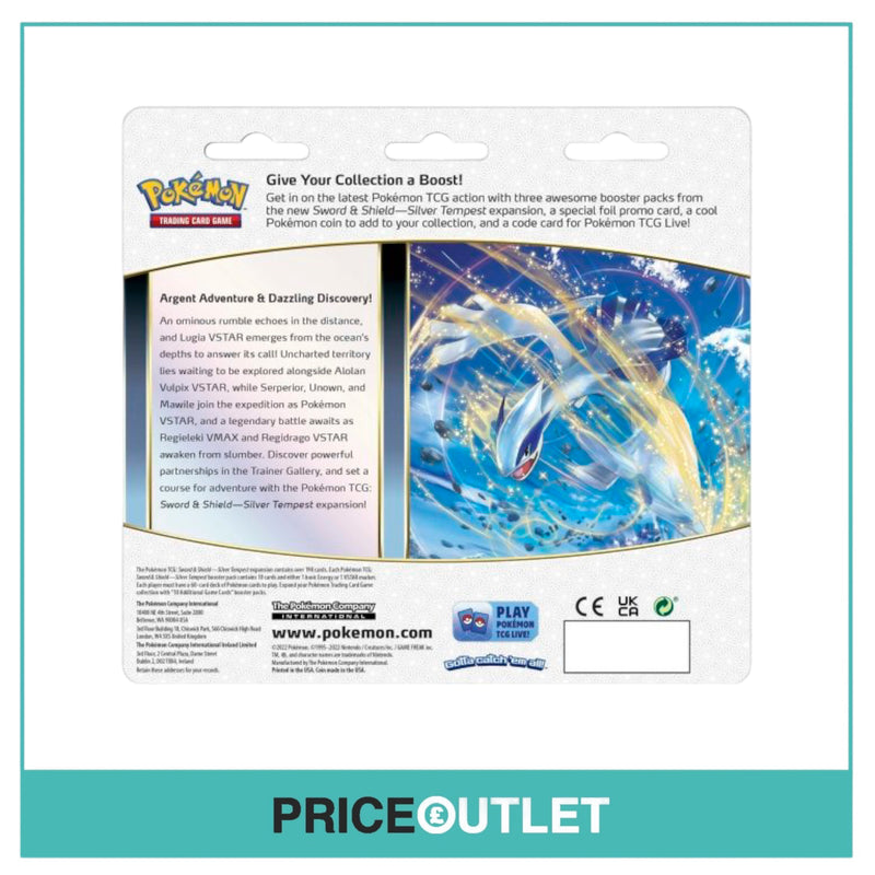 Pokemon TCG: Sword & Shield Silver Tempest - Manaphy - 3 Pack Booster Set - Brand New