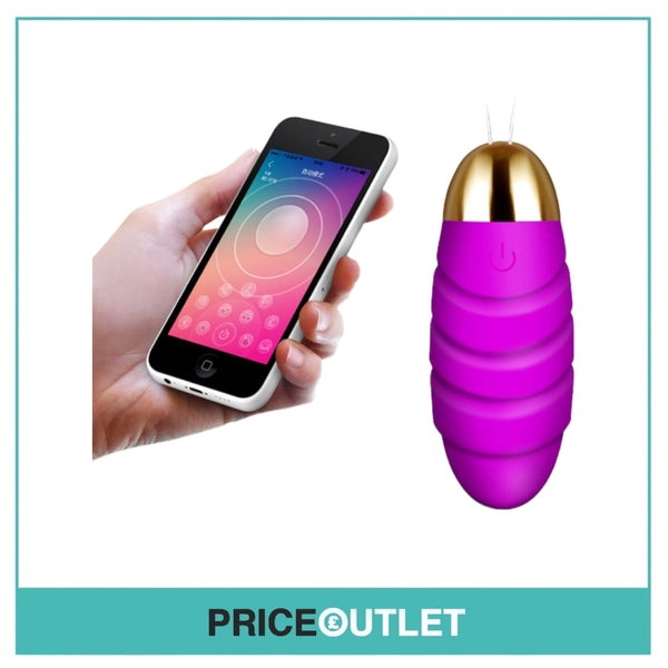 Wireless Smart Phone APP Bluetooth Remote Control Love Egg Vibrator - Purple