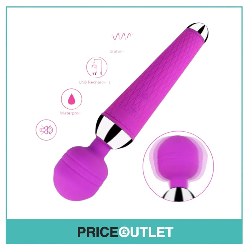 Waterproof Wand Massagers 10 Speeds G Spot Vibrator - Pink