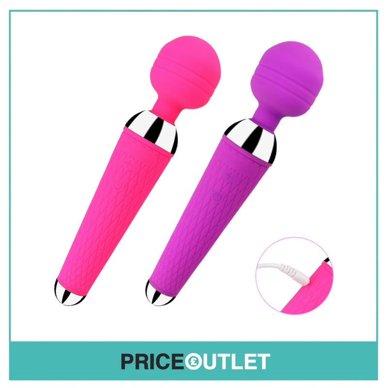 Waterproof Wand Massagers 10 Speeds G Spot Vibrator - Pink