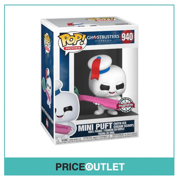 Funko Pop! GhostBusters Afterlife Mini Puft With Ice Cream Scoop - Brand New In A Pop Protector