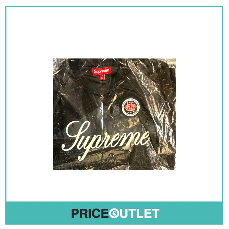 Supreme Jaquard Soccer Jersey - Black - Size M - BRAND NEW SEALED