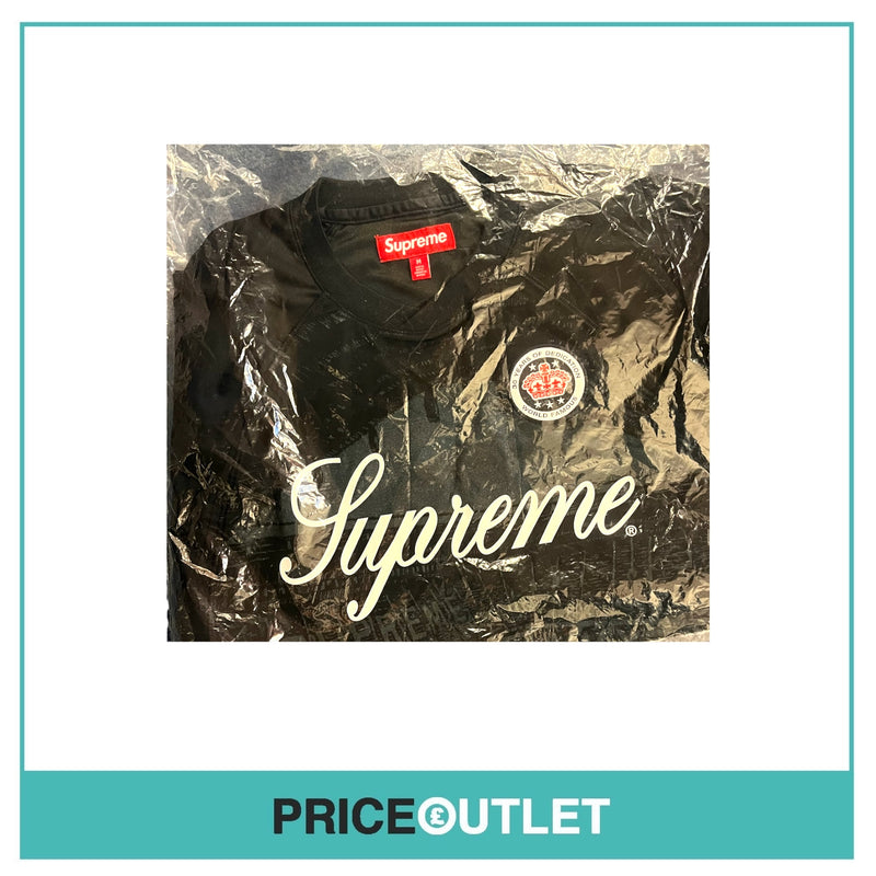 Supreme Jacquard Soccer Jersey - Black - Size M - BRAND NEW SEALED