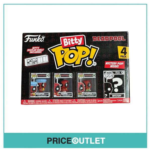 Funko - Marvel Deadpool Bitty Pop - Bathtime, Flamenco, Supper Hero - 4 Pack