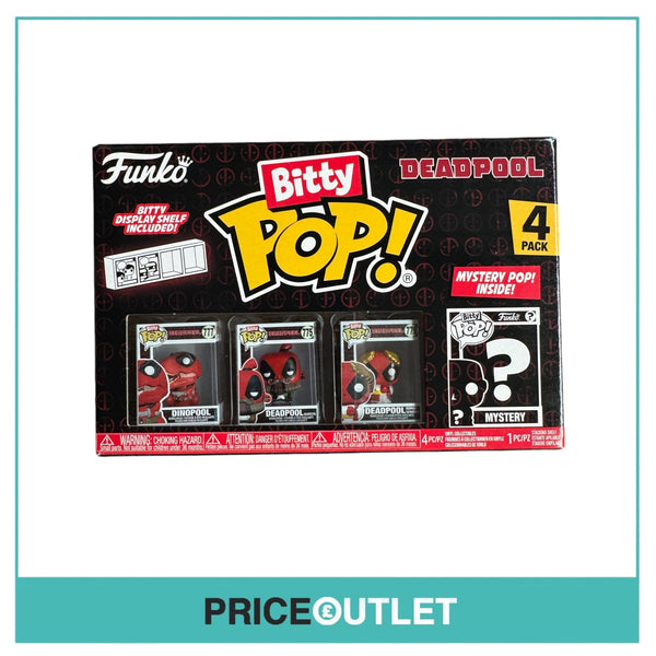 Funko - Marvel Deadpool Bitty Pop - Dinopool, Barista, Roman Senator - 4 Pack