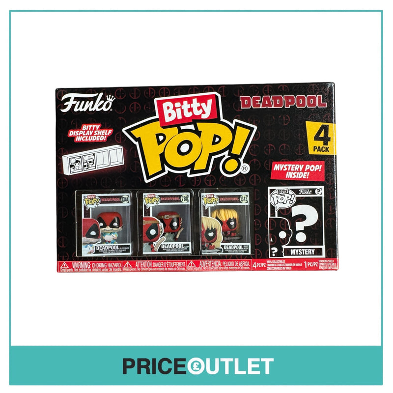 Funko - Marvel Deadpool Bitty Pop - Sleepover, Larp, Heavy Metal - 4 Pack