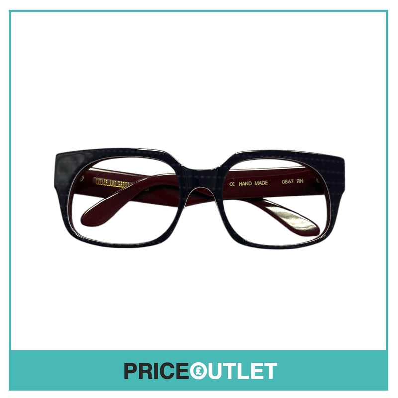 Cutler & Gross - No Lens Pattern & Burgundy Frame Glasses RRP £325