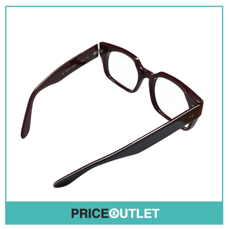 Cutler & Gross - No Lens Pattern & Burgundy Frame Glasses RRP £325