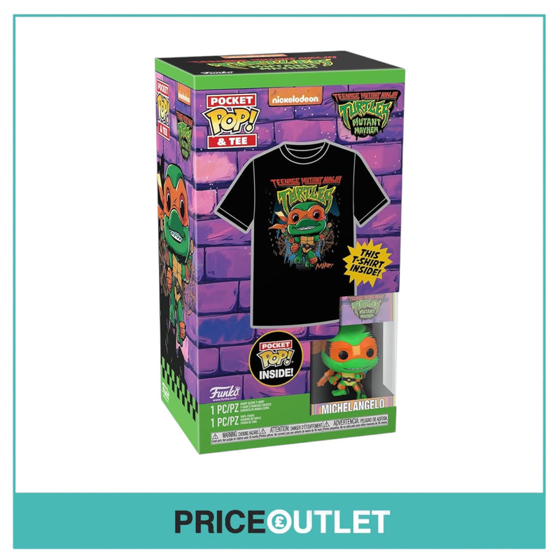 Funko - Teenage Mutant Ninja Turtle Mutant Mayhem Michel Angelo Pocket Pop & Tee XL - Brand New