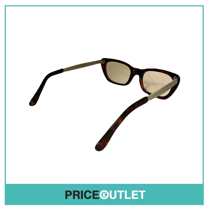 Cutler & Gross - Clear Lens Brown Tortoiseshell Frame Glasses With Silver Detail RRP £325