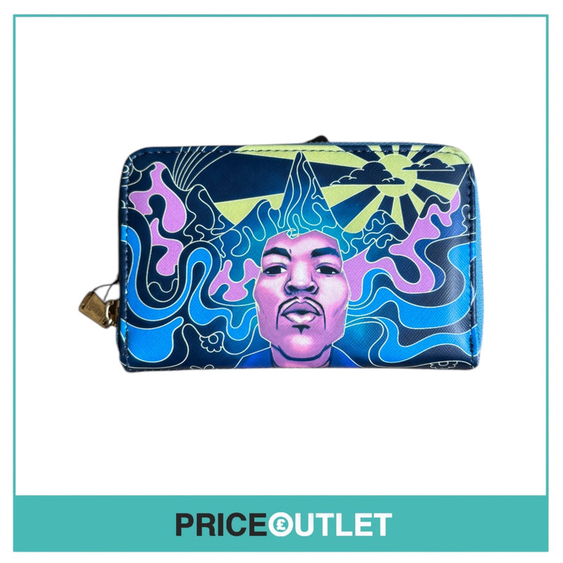 Loungefly - Jimi Hendrix Psychedelic Landscape Zip Wallet GITD - New/Out Of Packaging