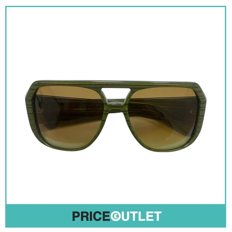 Cutler & Gross - Green Patterned Pilot's Sunglasses RRP £325