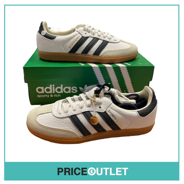 Adidas X Sporty & Rich Samba OG - White/Navy - UK 7.5