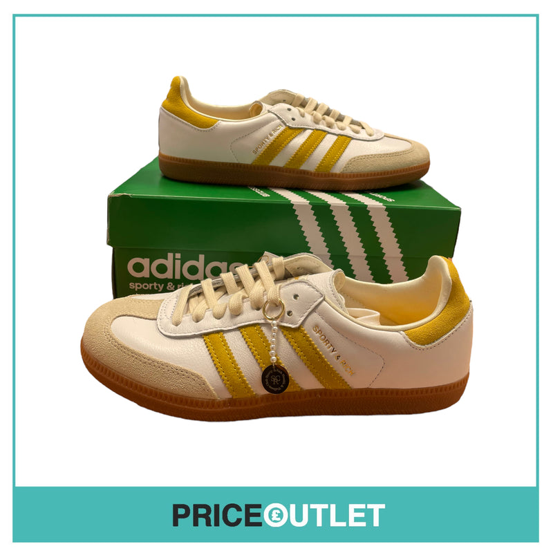 Adidas X Sporty & Rich Samba OG - White/Gold - UK 6