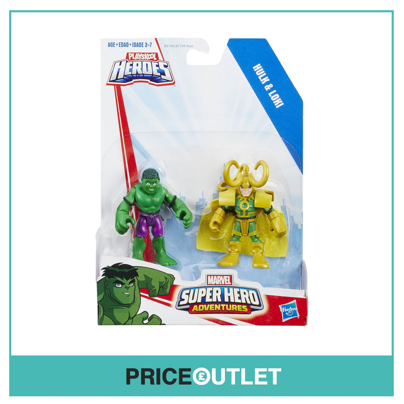 Marvel Super Hero Adventures HULK & LOKI Figure 2-Pack