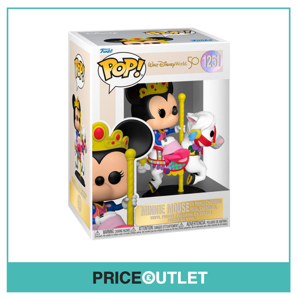 Funko - Minnie Mouse on Prince Charming Regal Carrousel #1251  Walt Disney World 50th - BRAND NEW IN FREE POP PROTECTOR