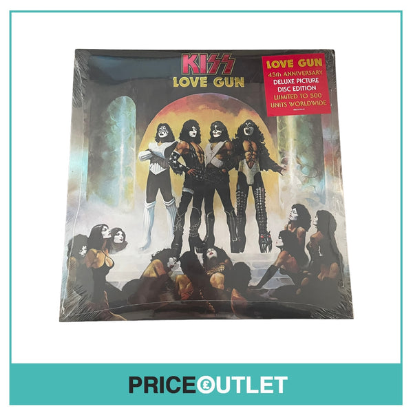 KISS Love Gun Picture Disc Vinyl Deluxe Edition, Insert, T-Shirt Bundle