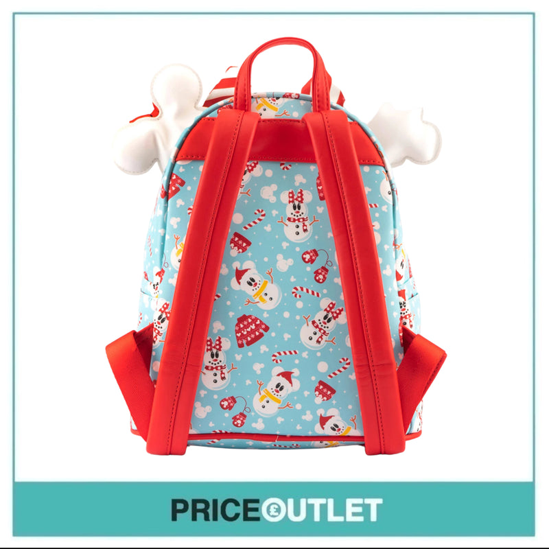 Loungefly - Disney - Snowman Mickey Minnie AOP Mini Backpack