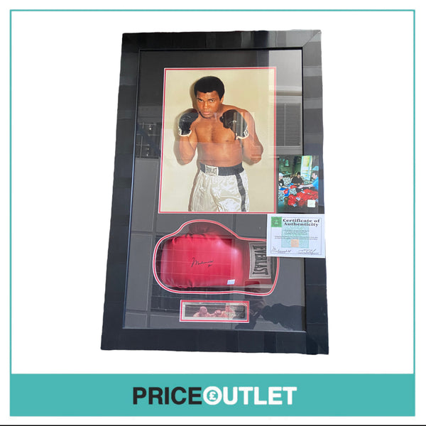 Autographed Muhammad Ali Boxing Glove (Framed)