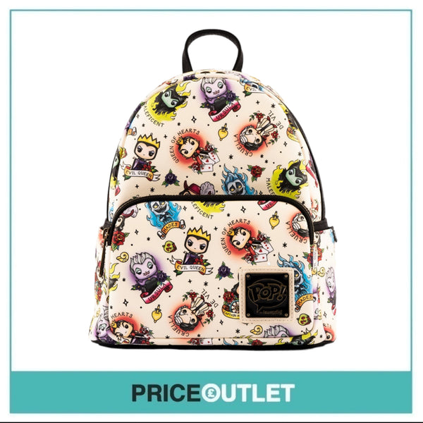 Loungefly - Disney Villains - Tattoo Print Pop Mini Backpack