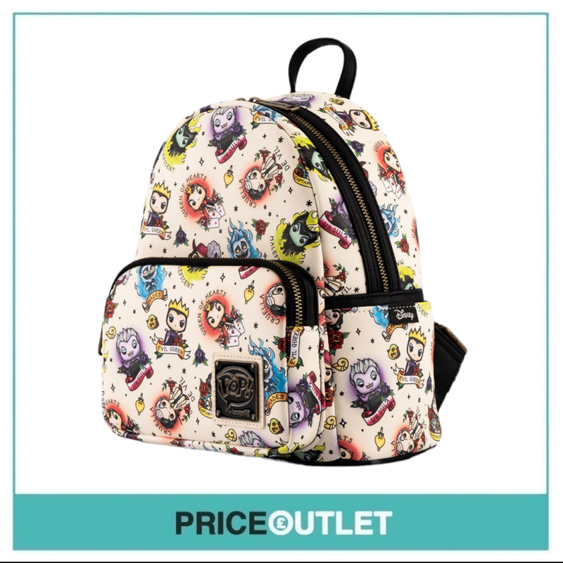 Loungefly - Disney Villains - Tattoo Print Pop Mini Backpack