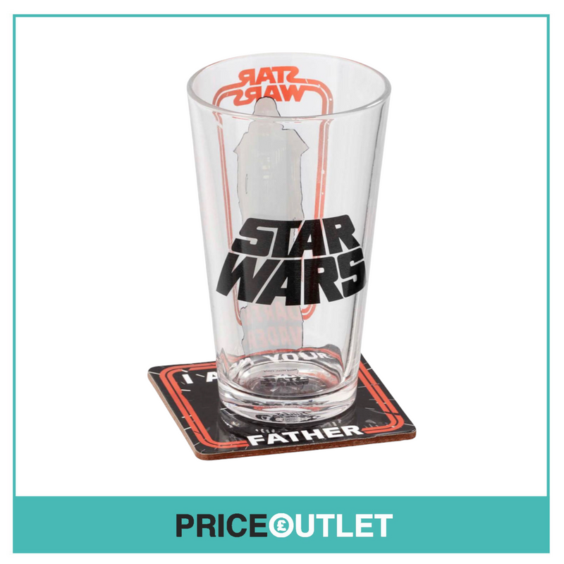 Funko - Star Wars Pint Glass and Coaster Set Darth Vader