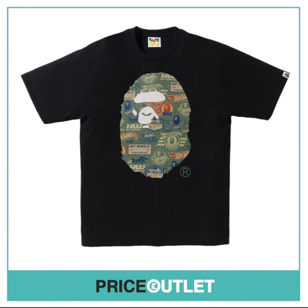 BAPE x Hot Wheels - Ape Head Tee 'Black' - Size L