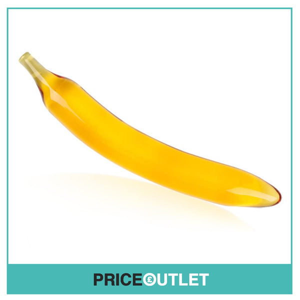 Adult Sex Toy, Crystal Clear Glass Banana Anal Plug Dildo G-Point Stimulation