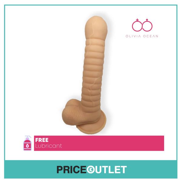 Huge 10 Inch Realistic Dildo with Suction Cup (Rubber)