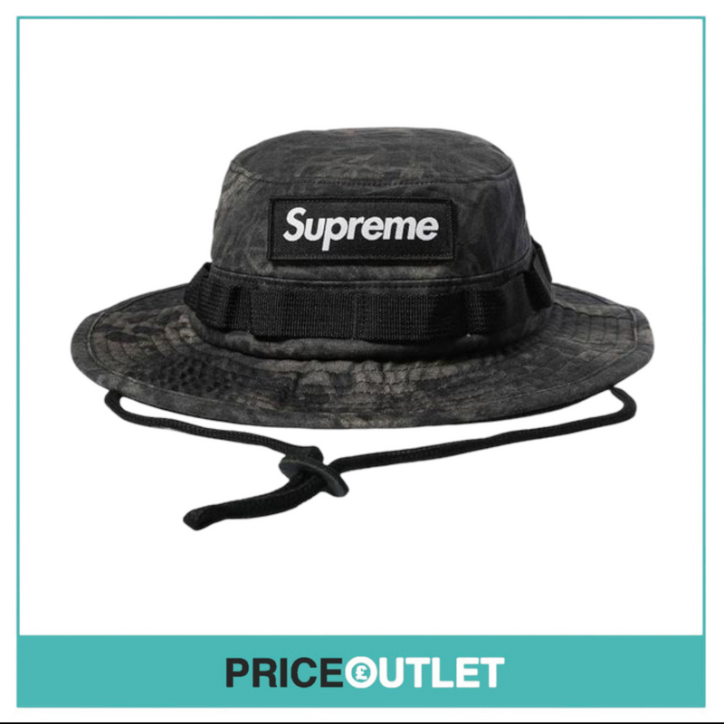 Supreme - Black Prym1 Camo Military Boonie (SS22) - Size S/M