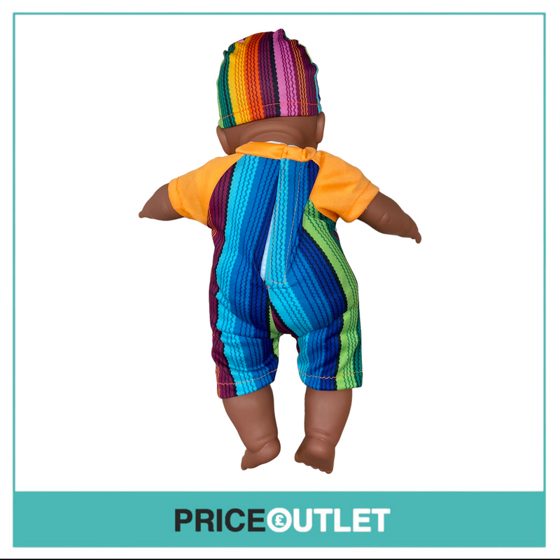 Baby Black Doll With Rainbow Onesie - BRAND NEW