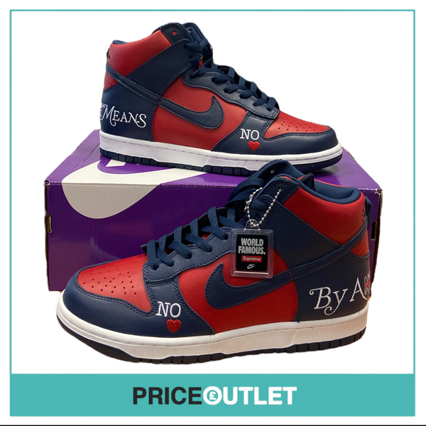 Supreme - Dunk High SB 'By Any Means - Red Navy'