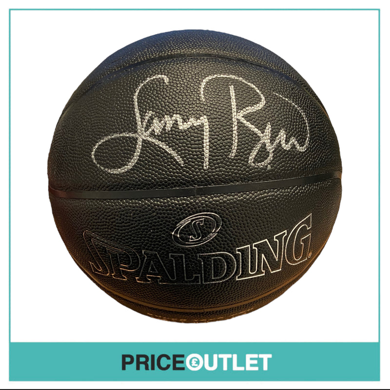 Autographed Larry Bird Black Basketball - Slight Damage