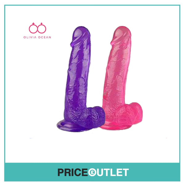 Suction Cup Dildo Big 8 Inch Large Real Feel Rubber Adult