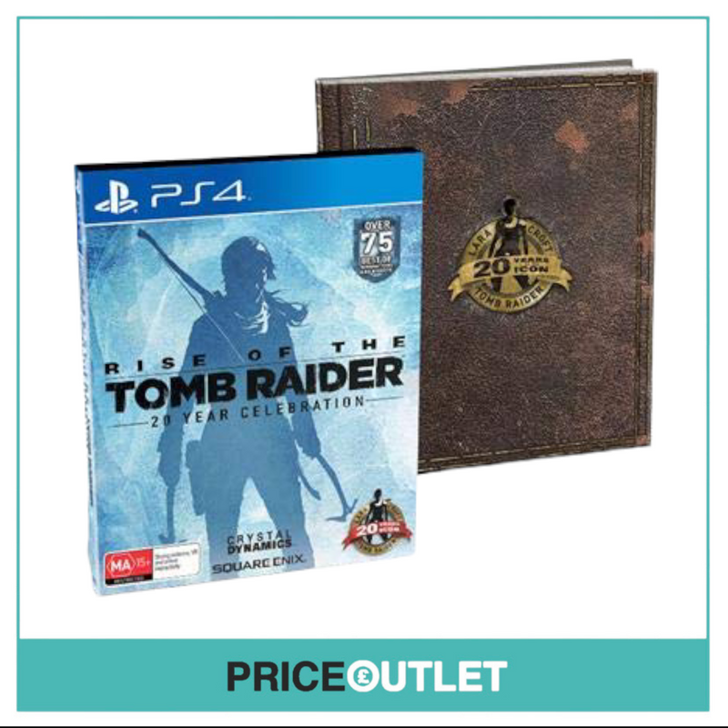 PS4: Rise of the Tomb Raider Art Book Edition - 20 Year Celebration w/ Sleeve (Playstation 4) - Excellent Condition