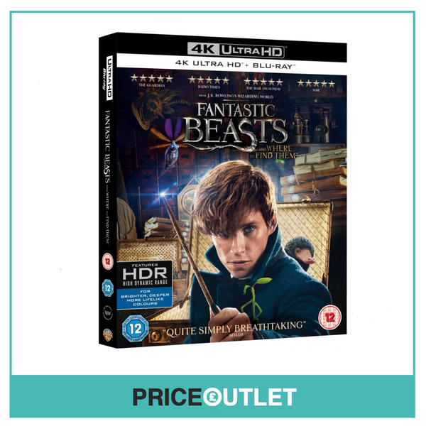 Fantastic Beasts And Where To Find Them - 4K UHD - Blu-Ray + Digital Download - Brand New Sealed With Sleeve