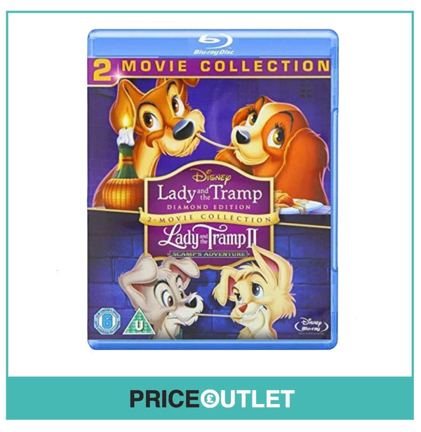 Disney's Lady & The Tramp - 2 Movie Collection - Blu-Ray - BRAND NEW SEALED