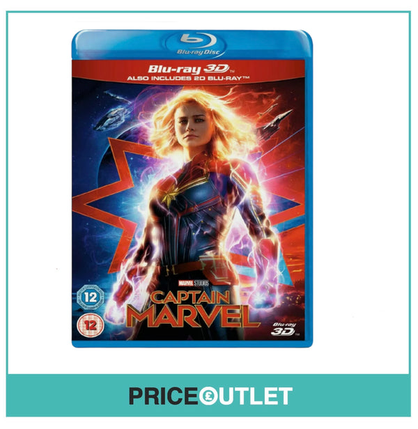 Captain Marvel 3D - Inc 2D Version - Blu-Ray - BRAND NEW SEALED