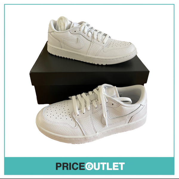 Nike - Air Jordan 1 Low Golf Shoes 'White' - UK 7.5