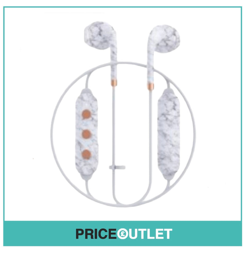 Happy Plugs Stockholm Wireless ll - Wireless Headphones - White Marble - BRAND NEW