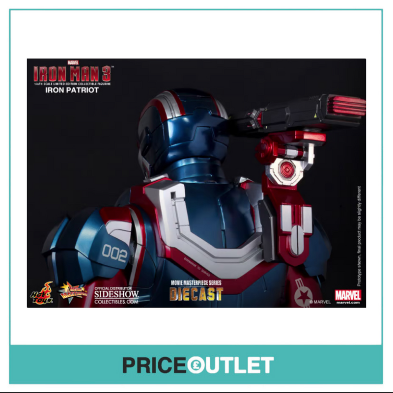 Hot Toys - Iron Man 3 - Iron Patriot 1/6th Scale Collectible Diecast Figure - MINT PRE-OWNED