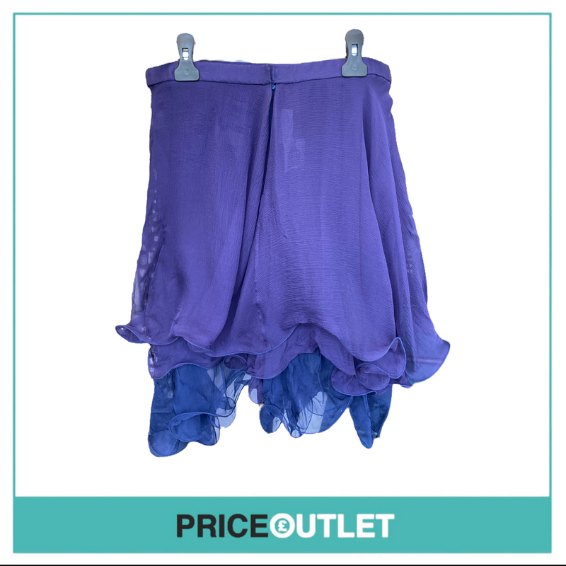 Zandra Rhodes - Purple Silk Skirt - Size 10 - BRAND NEW WITH TAGS