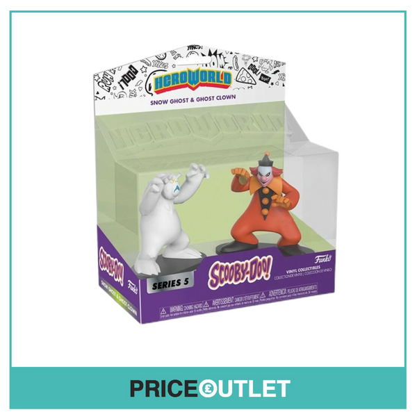 Funko - Scooby Doo Hero World Series 5 Snow Ghost & Ghost Clown Exclusive 4-Inch Vinyl Figure 2-Pack