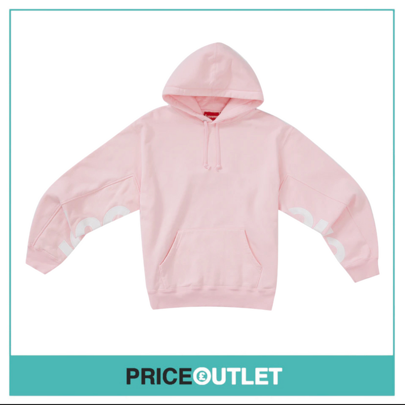 Supreme - Cropped Logo Hooded Sweatshirt 'Light Pink' - Size L