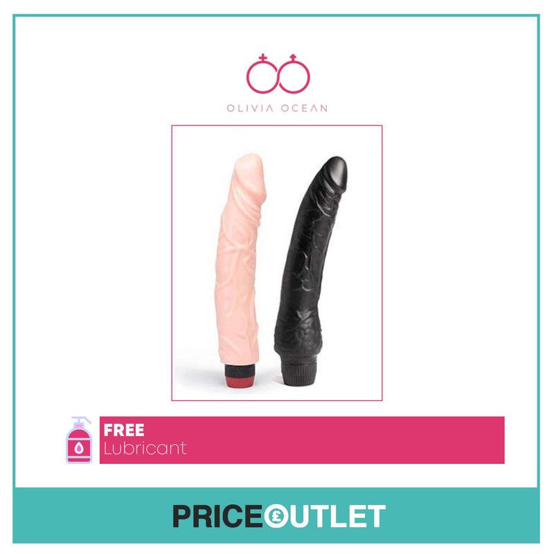 Vibrating Dildo Big Man Large 8.5" & 5cm Thick Realistic Multi Speed