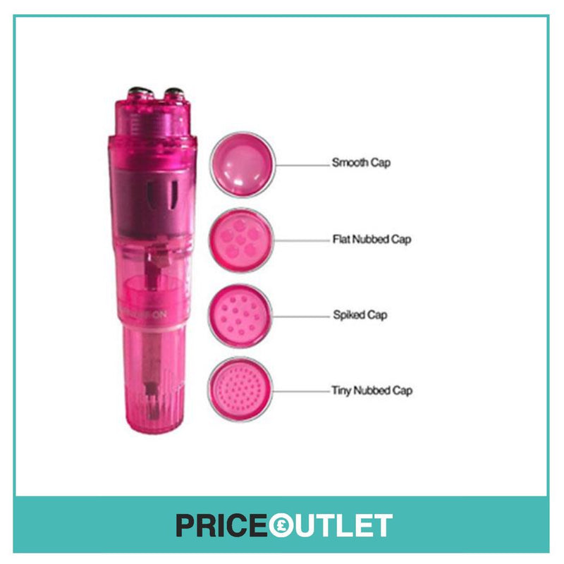 Clitoris Mini Bullet Vibrator with G-Spot Massager and Interchangeable Heads