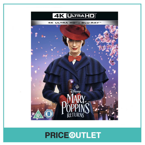 Mary Poppins Returns - 4K UHD - Blu-Ray - Brand New Sealed In Sleeve